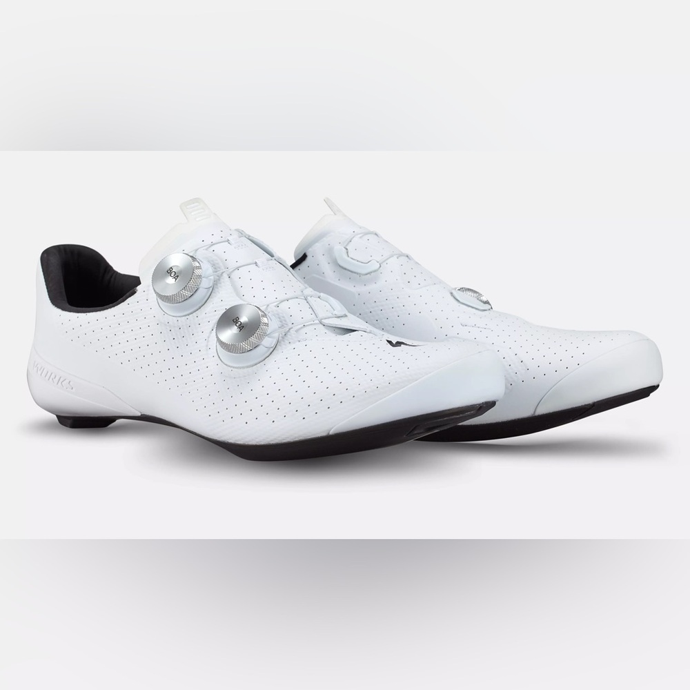 Specialized S-Works Torch White Cycling Shoes with Dual Dials